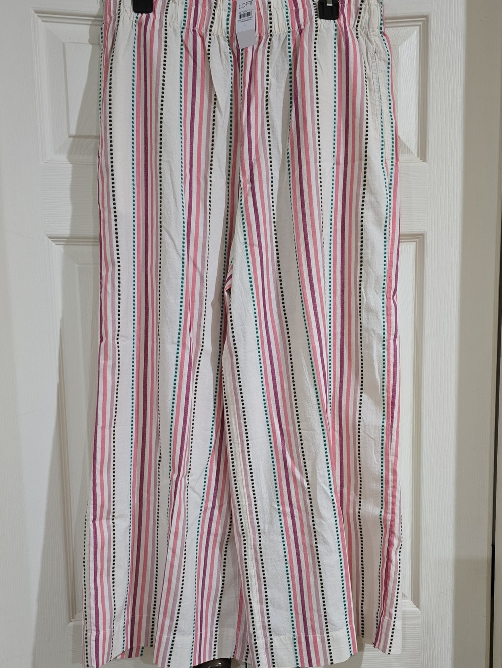NWT-LOFT Pink Striped Pants